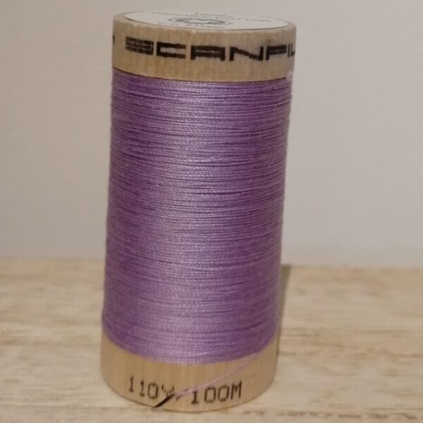 Bio Organic Scanfil katoengaren 100m, kleur lila.