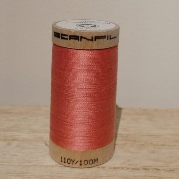 Bio Organic Scanfil katoengaren 100m, kleur zalm/peach.