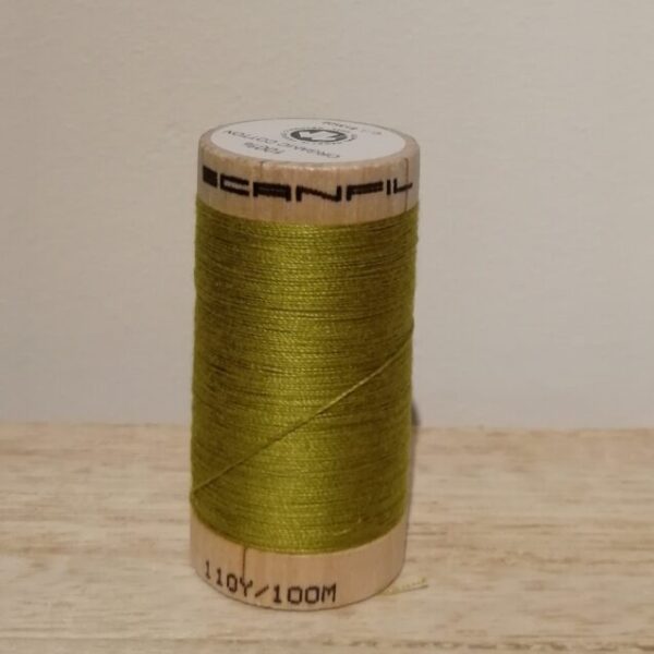 Bio Organic Scanfil katoengaren 100m, kleur olijf.