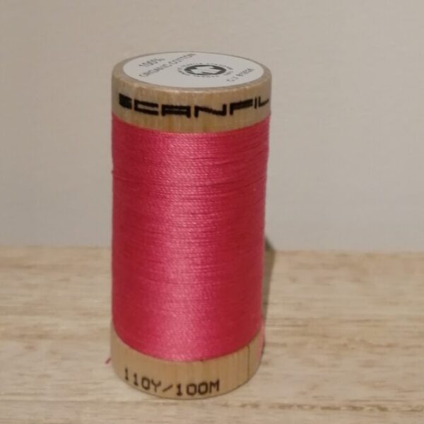 Bio Organic Scanfil katoengaren 100m, kleur roze.