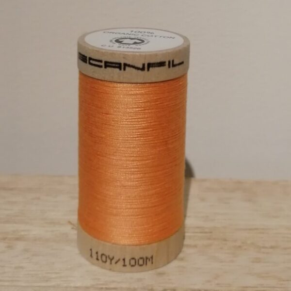 Bio Organic Scanfil katoengaren 100m, kleur oranje.