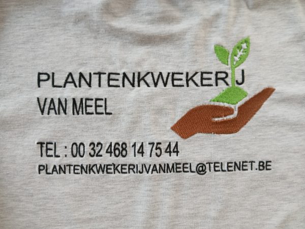 Bedrijfslogo achterkant T-shirt