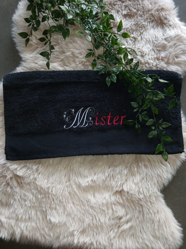 Handdoek van Bio Organic katoen : ' Mister '