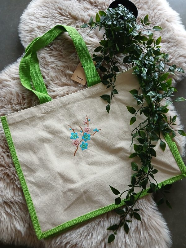 Classic shopper van jute (bio) : flowers