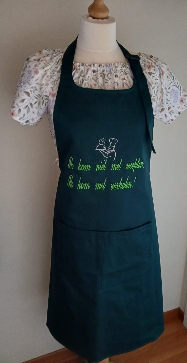 Keukenschort van Bio Organic katoen : Ik kom niet met recepten, ...