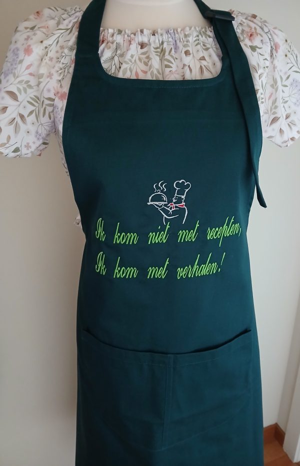 Keukenschort van Bio Organic katoen : Ik kom niet met recepten, ... - Afbeelding 2