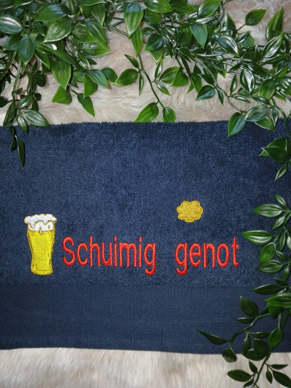 Handdoek van Bio Organic katoen : Schuimig genot - Afbeelding 2