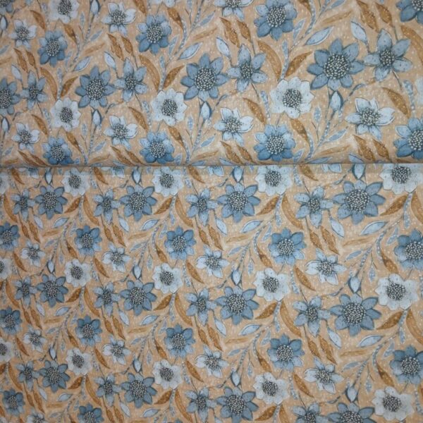 Poplin katoen Night flowers