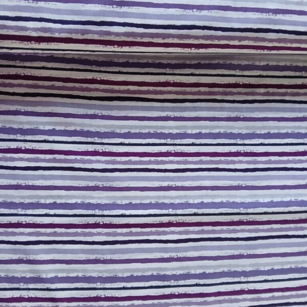 Poplin katoen kleine strepen, violet.