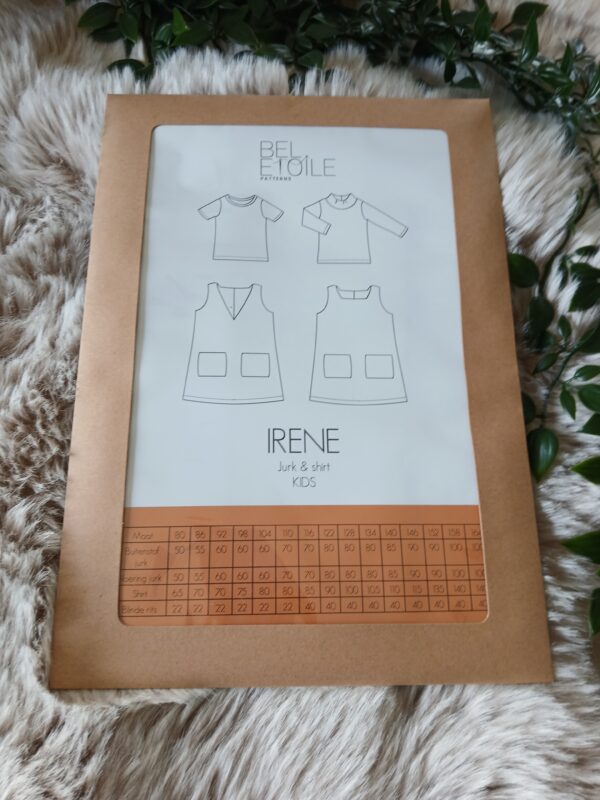Papieren naaipatroon van Bel Etoile Irene kids : Jurk en shirt.