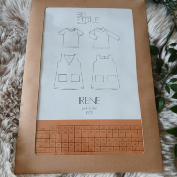 Papieren naaipatroon van Bel Etoile Irene kids : Jurk en shirt.